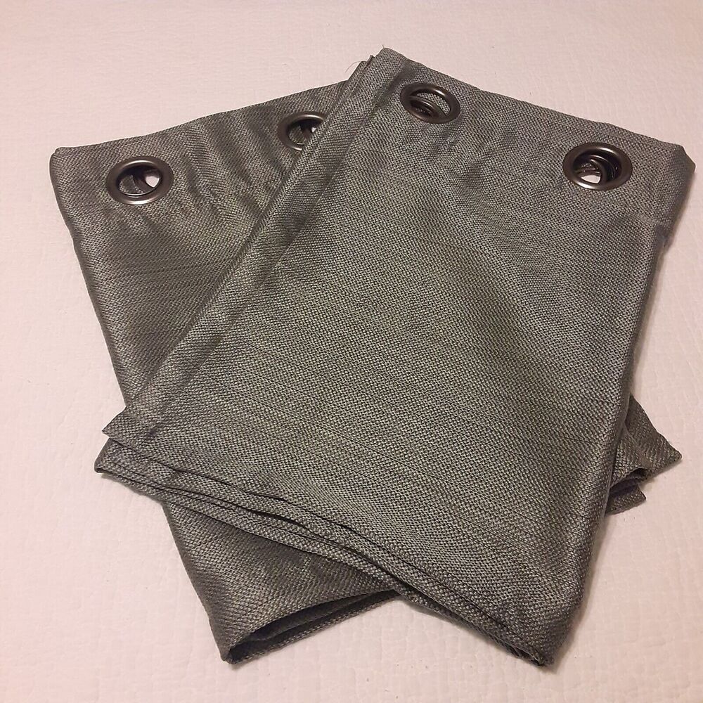 Keeco Forest Green Grommet Top Valances x2 Masculine